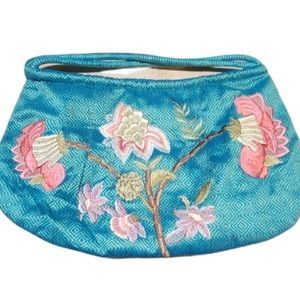 Moyna Handbag Floral Embroidery Boho Fairy  Fairycore Mermaidcore Tapestry